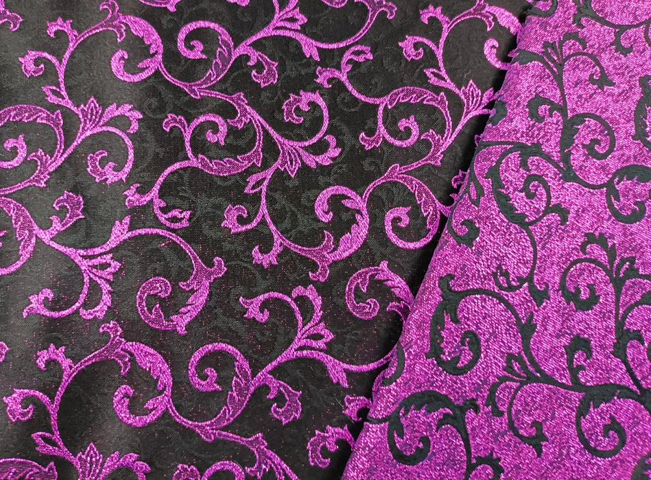 fuchsia-jacquard-doppelseitig-ornamente-stoff-stoffpilz